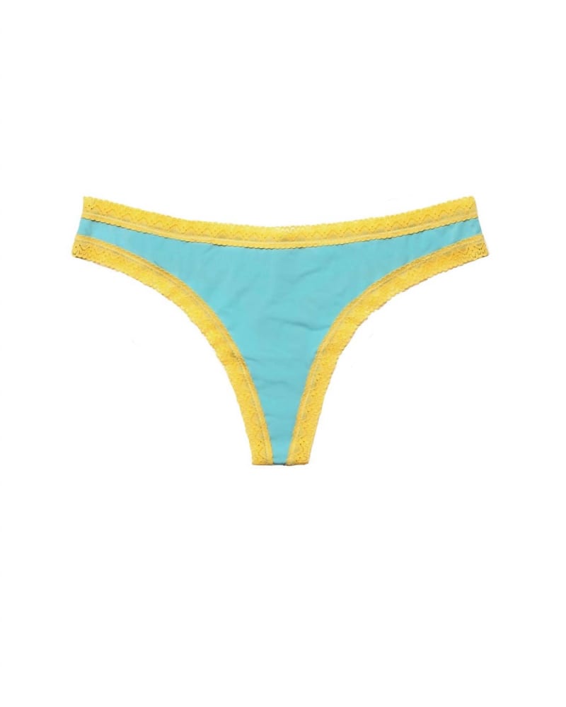 Front of a size XL Women'S Pretty Little Panty Thong Tanga in Seascape in Seascape by Blush Lingerie. | dia_product_style_image_id:345546